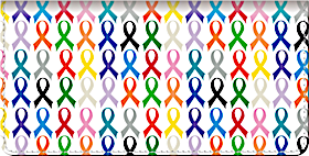 Ribbons for a Cure Checkbook Cover