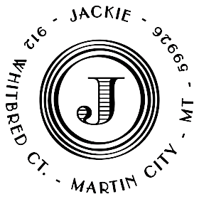 Jackie Personalized Initial Stamp