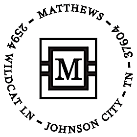 Matthews Personalized Initial Stamp
