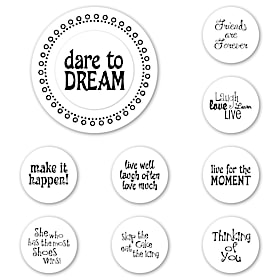 Dare to Dream Peel & Stick Interchangeable Stamp Set