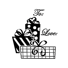 Presents Gift Tag Stamp