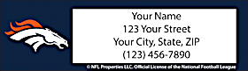 Denver Broncos NFL Return Address Label