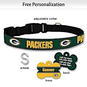 NFL Green Bay Packers Pet Collar and Personalized Tag