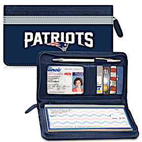 New England Patriots NFL Zippered Checkbook Cover Wallet