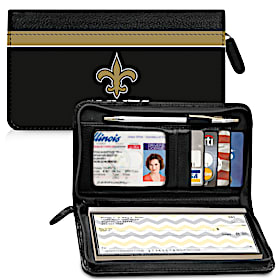 New Orleans Saints NFL Zippered Checkbook Cover Wallet