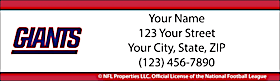 New York Giants NFL Return Address Label