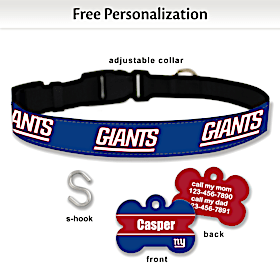NFL New York Giants Pet Collar and Personalized Tag Set