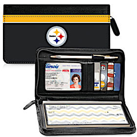 Pittsburgh Steelers NFL Zippered Checkbook Cover Wallet