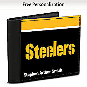Pittsburgh Steelers NFL Logo Men&#039;s RFID Wallet