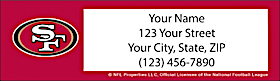 San Francisco 49ers NFL Return Address Label