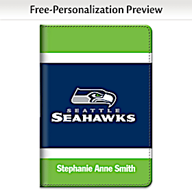 Seattle Seahawks NFL Premium Fabric Refillable Journal
