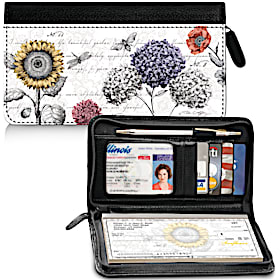 A Touch of Color Zippered Checkbook Cover Wallet