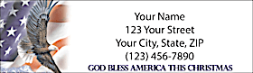 All American Christmas Return Address Label