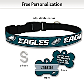 NFL Philadelphia Eagles Pet Collar and Personalized Tag Set