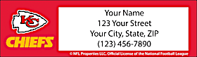 Kansas City Chiefs NFL Return Address Label