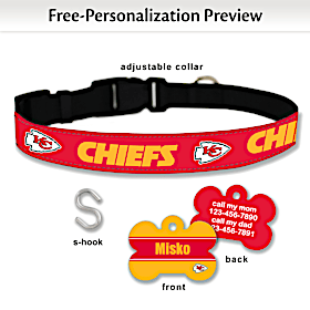 NFL Kansas City Chiefs Pet Collar and Personalized Tag Set
