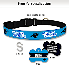 NFL North Carolina Panthers Collar and Personalized Tag Set