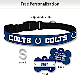 NFL Indianapolis Colts Pet Collar and Personalized Tag Set