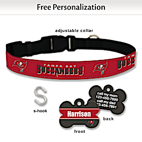 NFL Tampa Bay Buccaneers Pet Collar and Personalized Tag Set