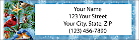 Winter Birds Return Address Label