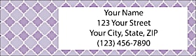 Quatrefoil Return Address Label