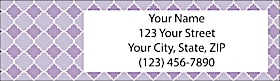 Quatrefoil Return Address Label