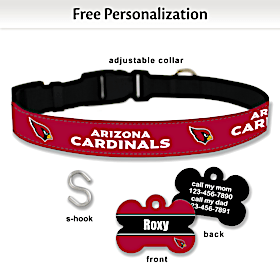 NFL Arizona Cardinals Pet Collar and Personalized Tag Set