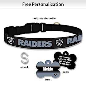 NFL Las Vegas Raiders Pet Collar and Personalized Tag Set
