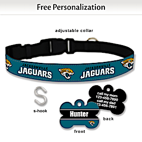 NFL Jacksonville Jaguars Pet Collar and Personalized Tag Set
