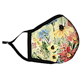 Blooming Flowers Fabric Face Mask with HEPA Filter - Youth