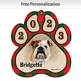 Best Breeds Bulldog Paw Ornament