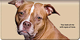 Faithful Friends - Pit Bull Checkbook Cover