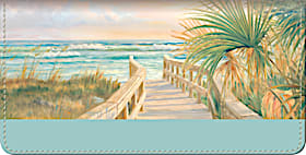 A Walk on the Beach Checkbook Cover