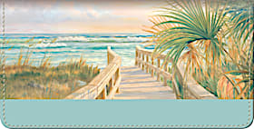 A Walk on the Beach Checkbook Cover