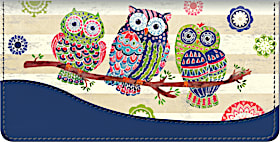 Groovy Owls Checkbook Cover