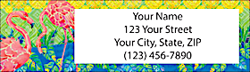 Flamingo Lagoon Return Address Label