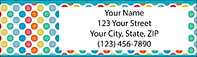 Pretty Polka Dots Return Address Label