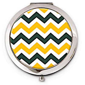 Green and Gold Chevron Compact