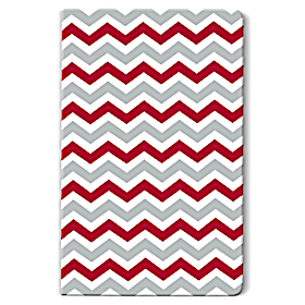 Red and Gray Chevron Soft-Touch Paperbound Journal