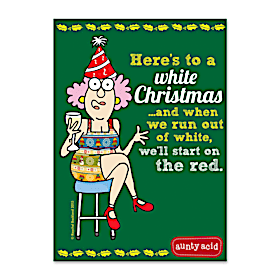 Aunty Acid Christmas Wine Personalized Holiday Cards