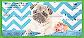 Chevron Pug Personal Checks