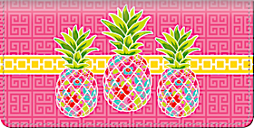 Pineapples Fabric Checkbook Cover