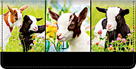 Goats Fabric Checkbook Cover