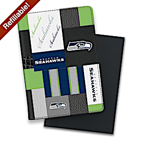 Seattle Seahawks NFL Patchwork Refillable Journal