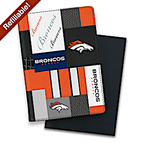 Denver Broncos NFL Patchwork Refillable Journal