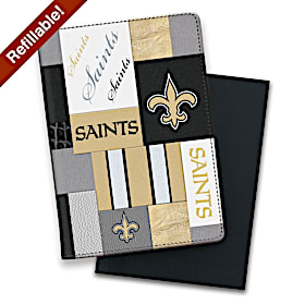 New Orleans Saints NFL Patchwork Refillable Journal