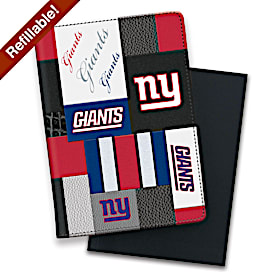 New York Giants NFL Patchwork Refillable Journal