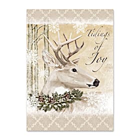 All is Calm Damask Personalized Holiday Cards