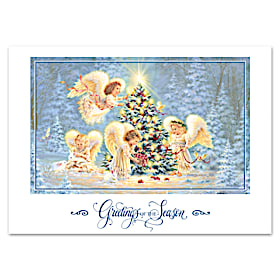 Angels of Season Personalized Holiday Cards
