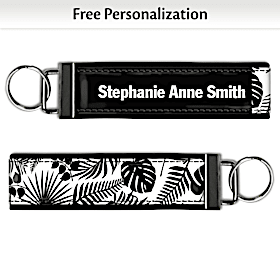 Black & White Wristlet Keychain